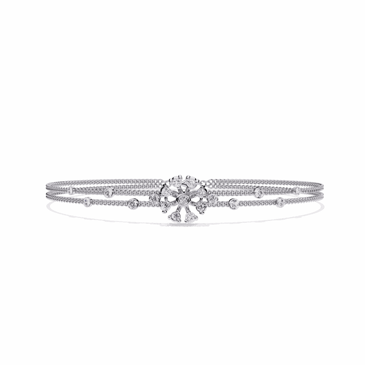 0.5 Carat Solitaire Charm Diamond Bracelet  Image 1