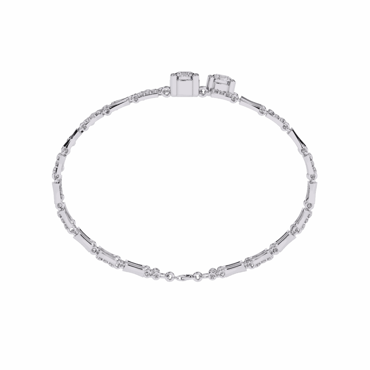 2.25 Carat Dual Bar Diamond Cuff  Image 4