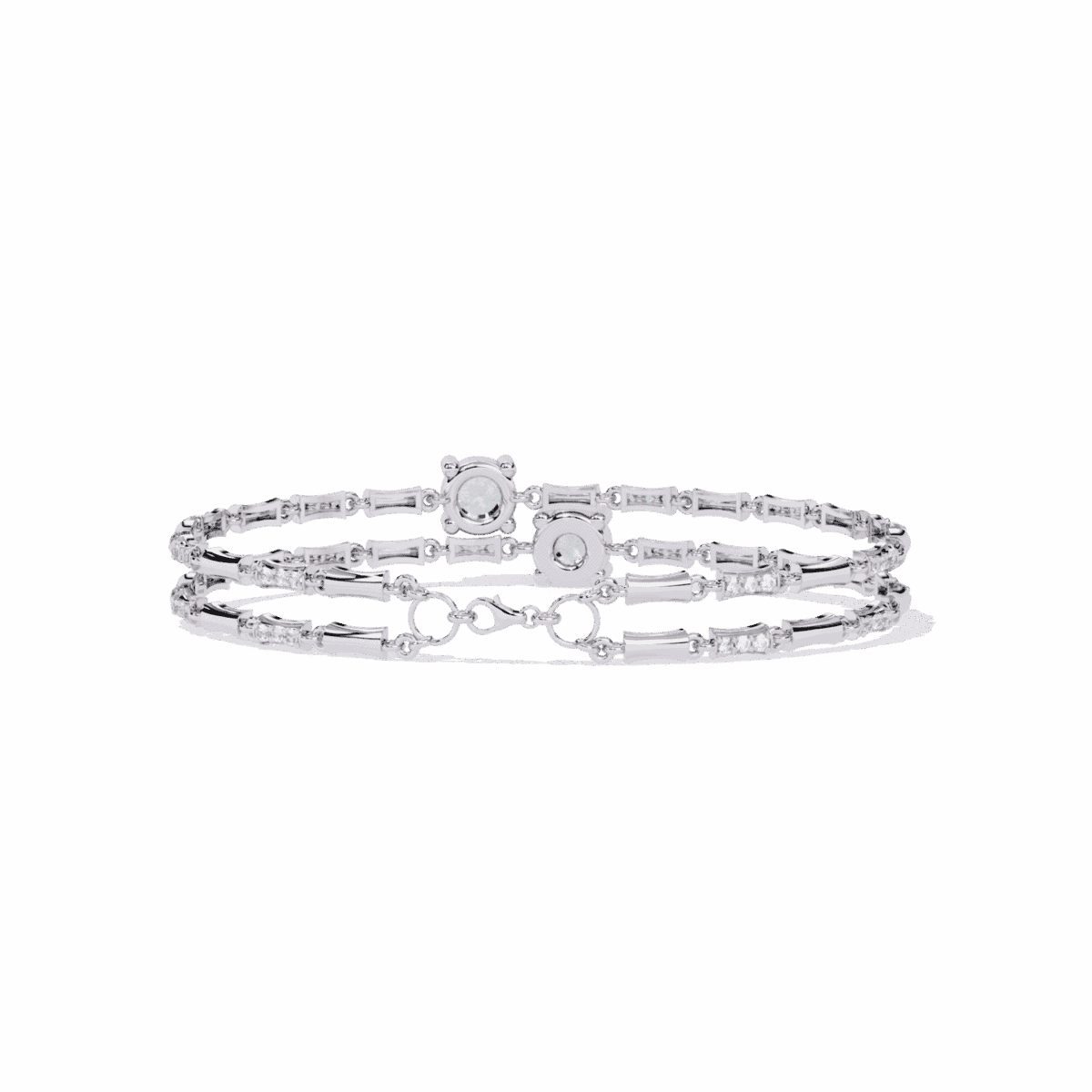 2.25 Carat Dual Bar Diamond Cuff  Image 5