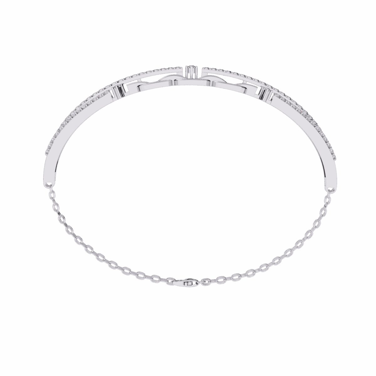 0.9 Carat Interlink Diamond Bangle  Image 4