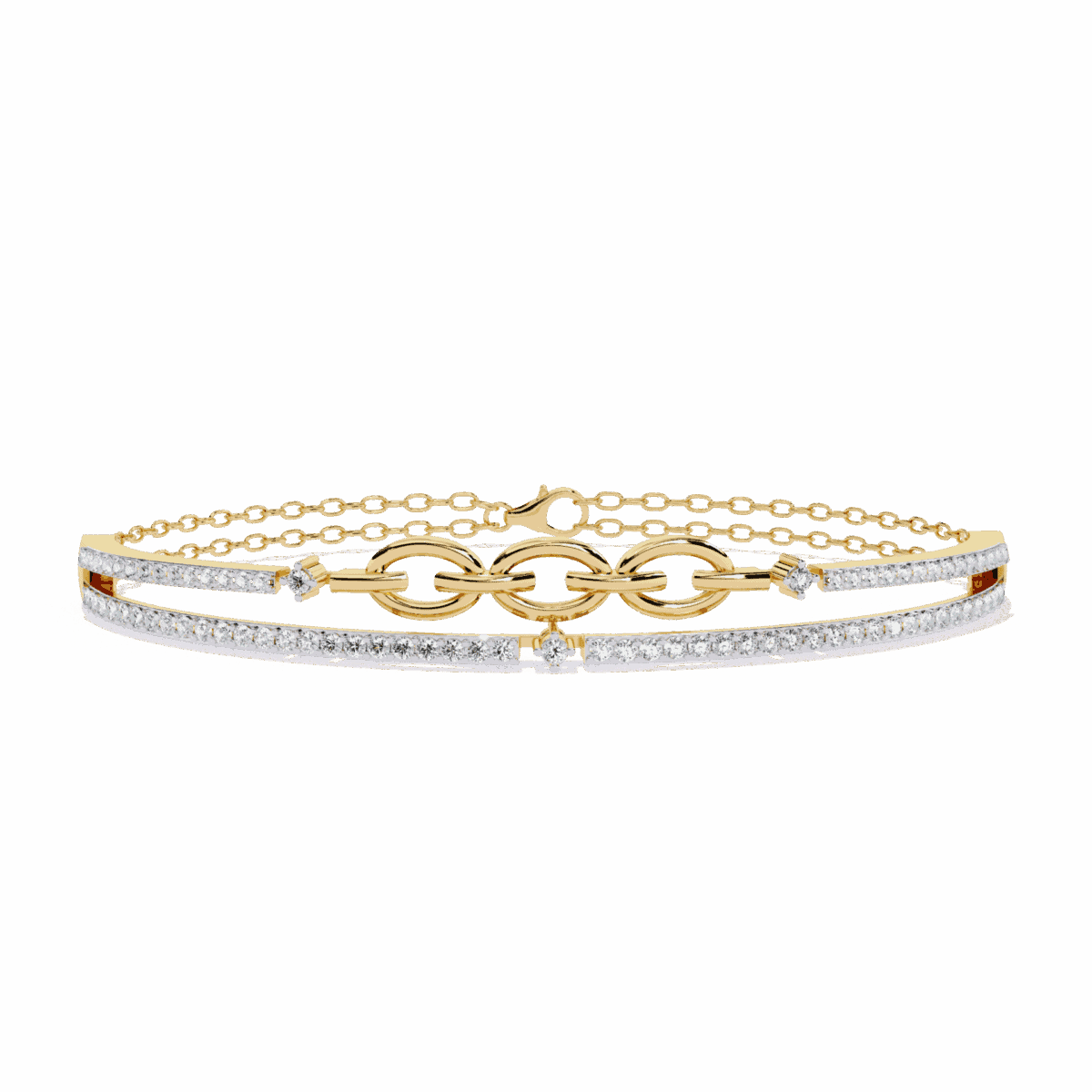 0.9 Carat Interlink Diamond Bangle  Image 7