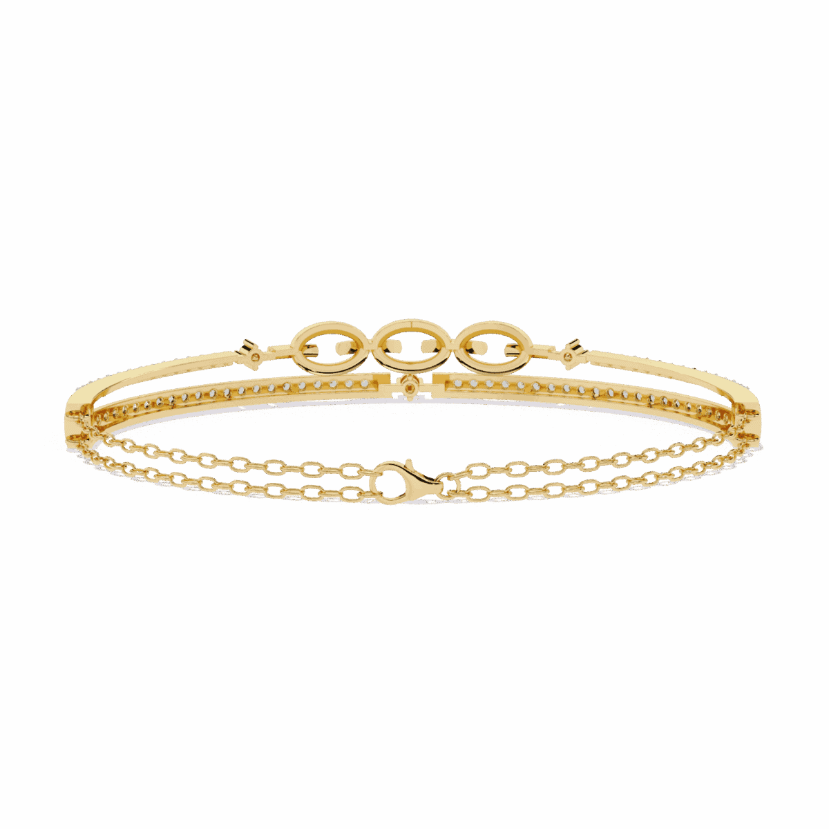 0.9 Carat Interlink Diamond Bangle  Image 11