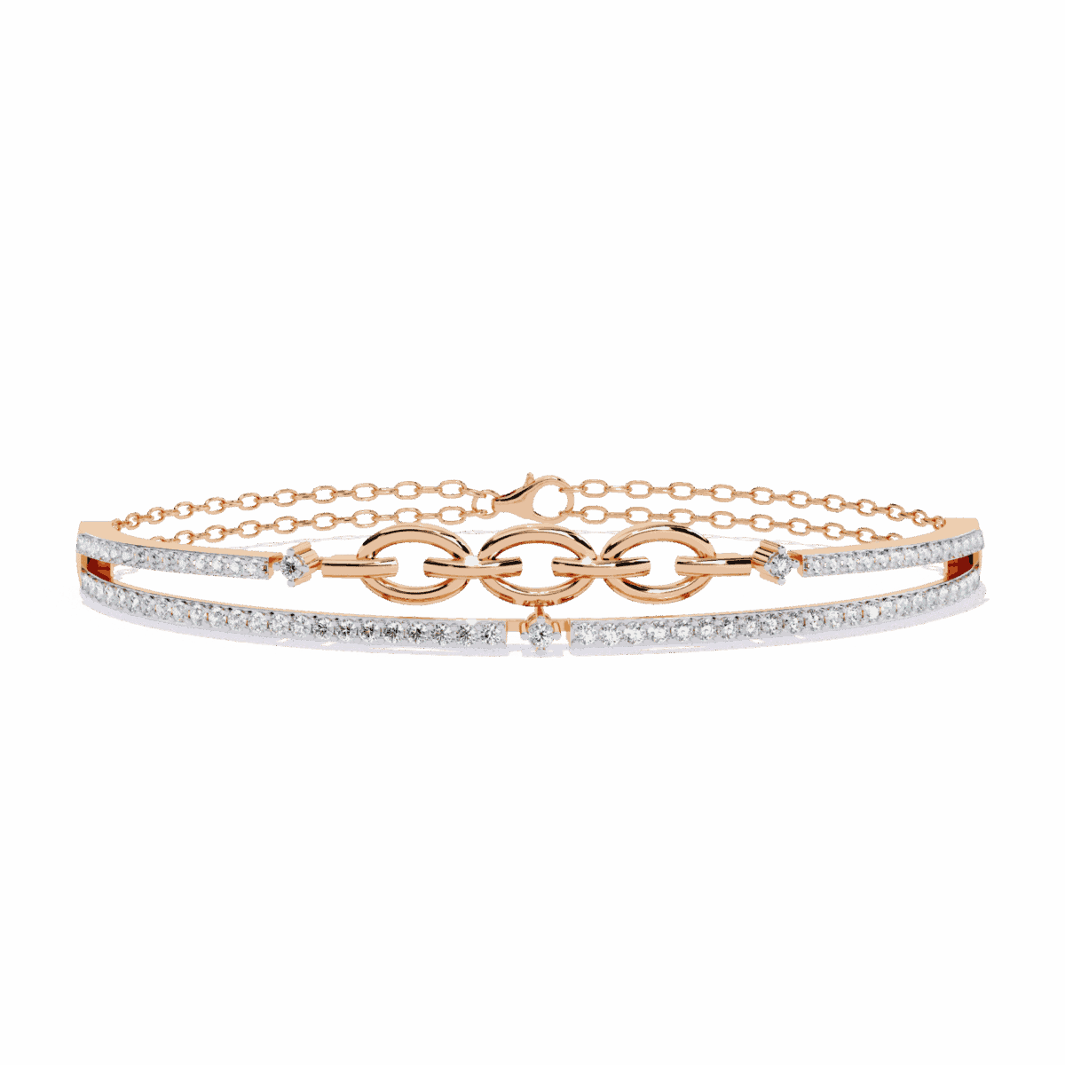 0.9 Carat Interlink Diamond Bangle  Image 13