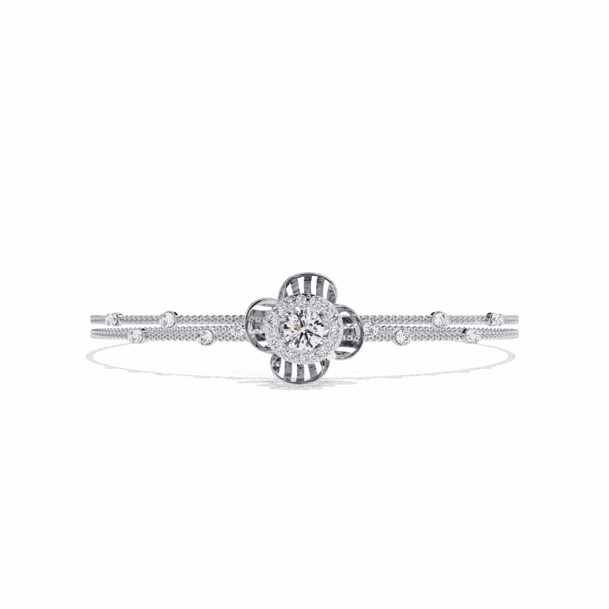 0.9 Carat Solitaire Center Diamond Bracelet  Image 1