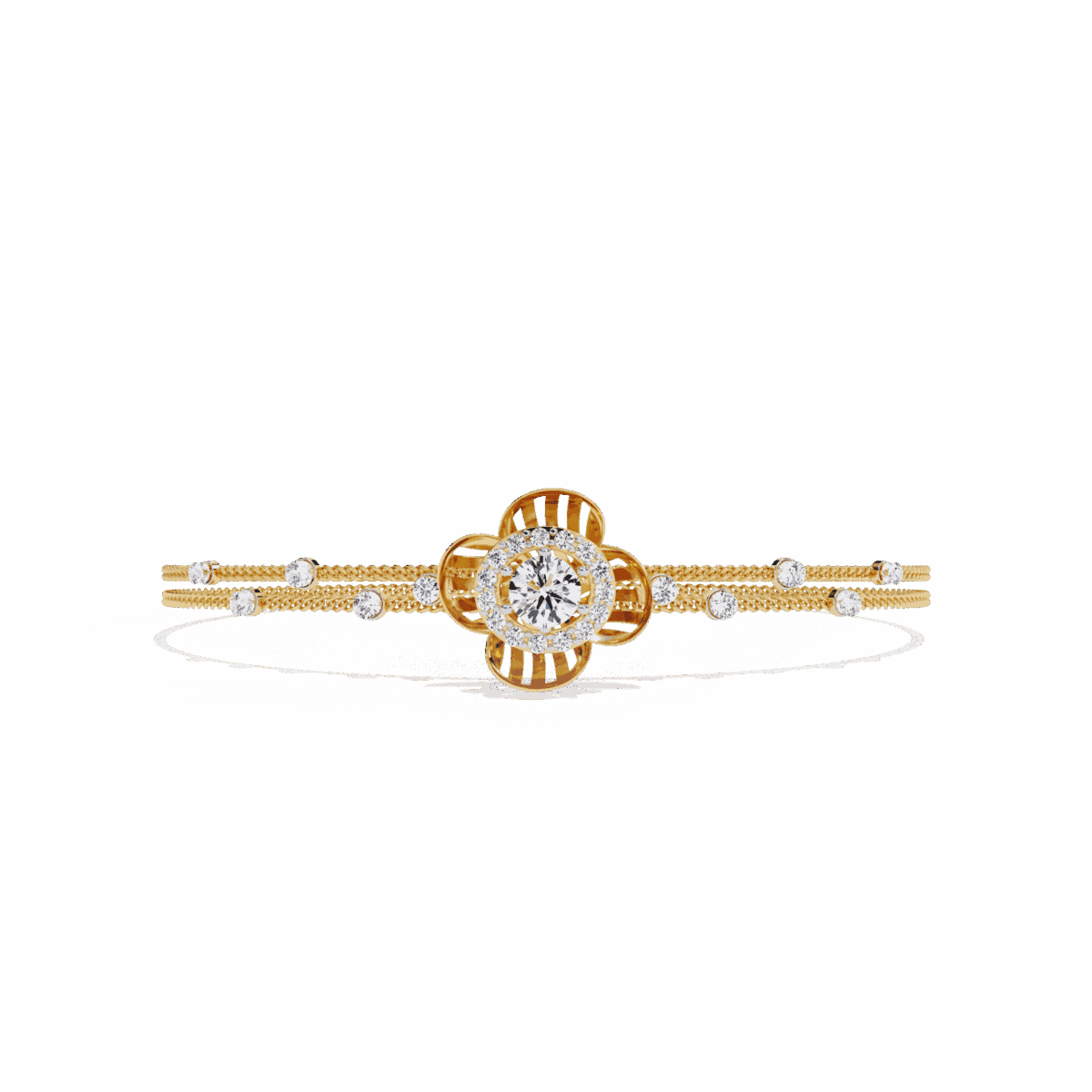 0.9 Carat Solitaire Center Diamond Bracelet  Image 6