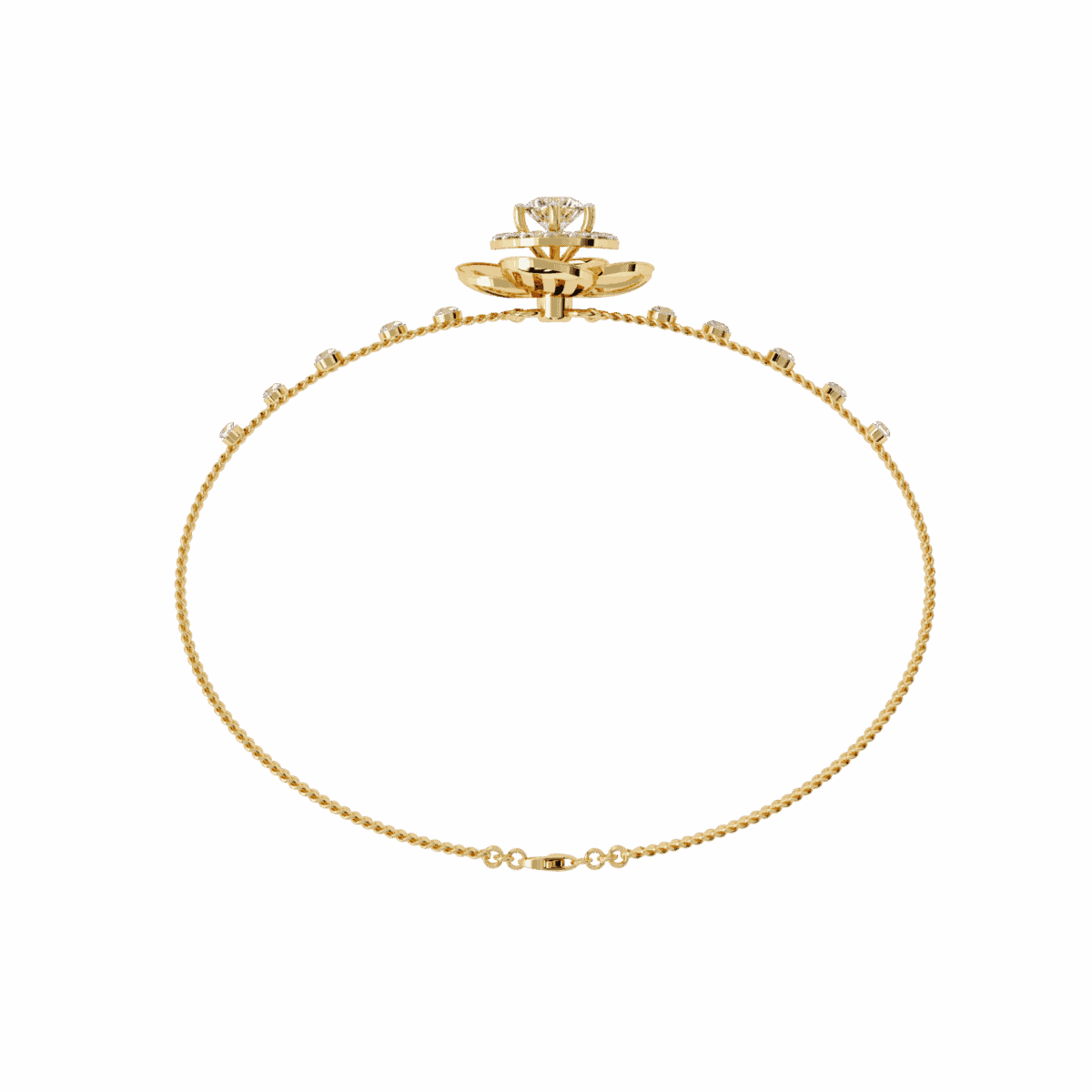 0.9 Carat Solitaire Center Diamond Bracelet  Image 9