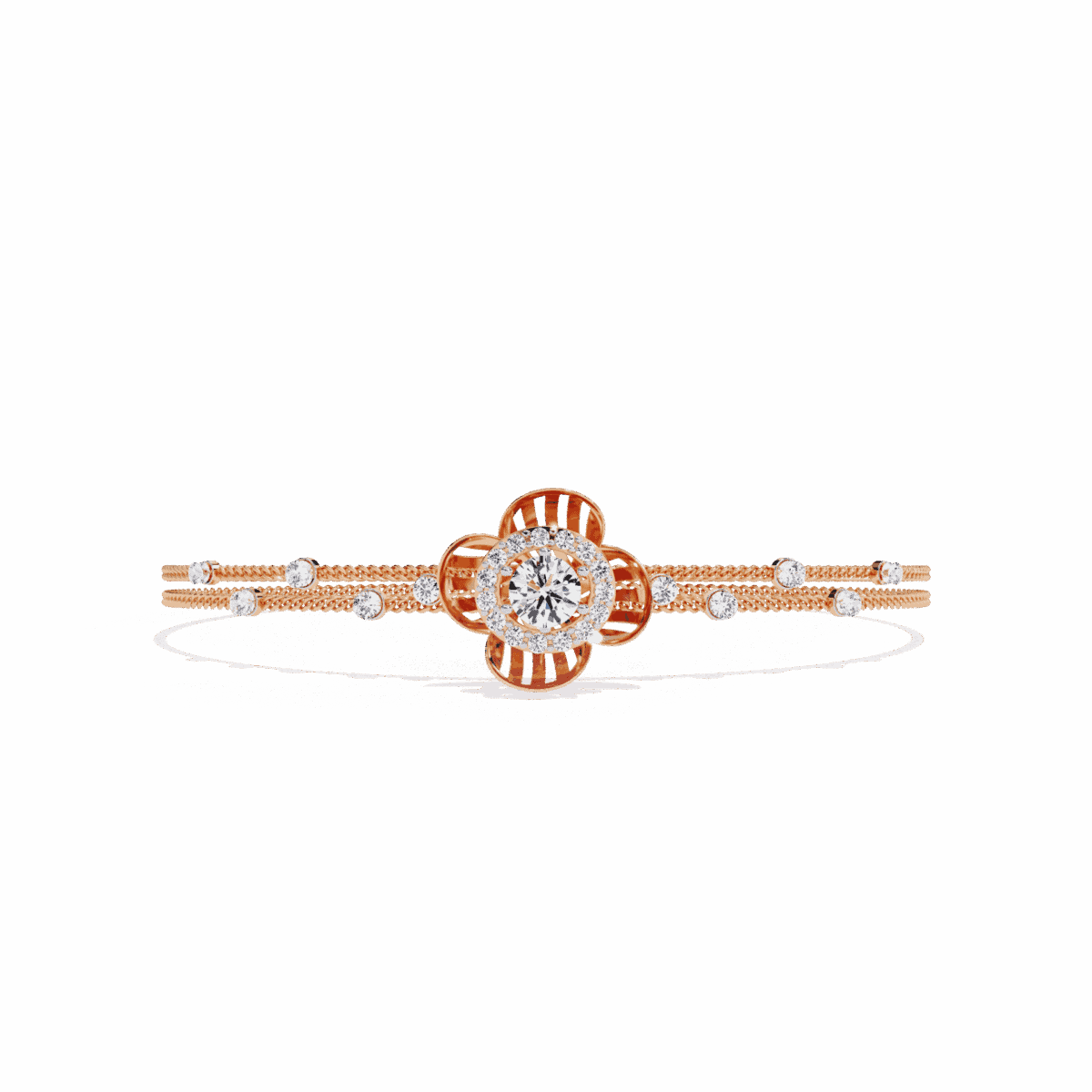 0.9 Carat Solitaire Center Diamond Bracelet  Image 11