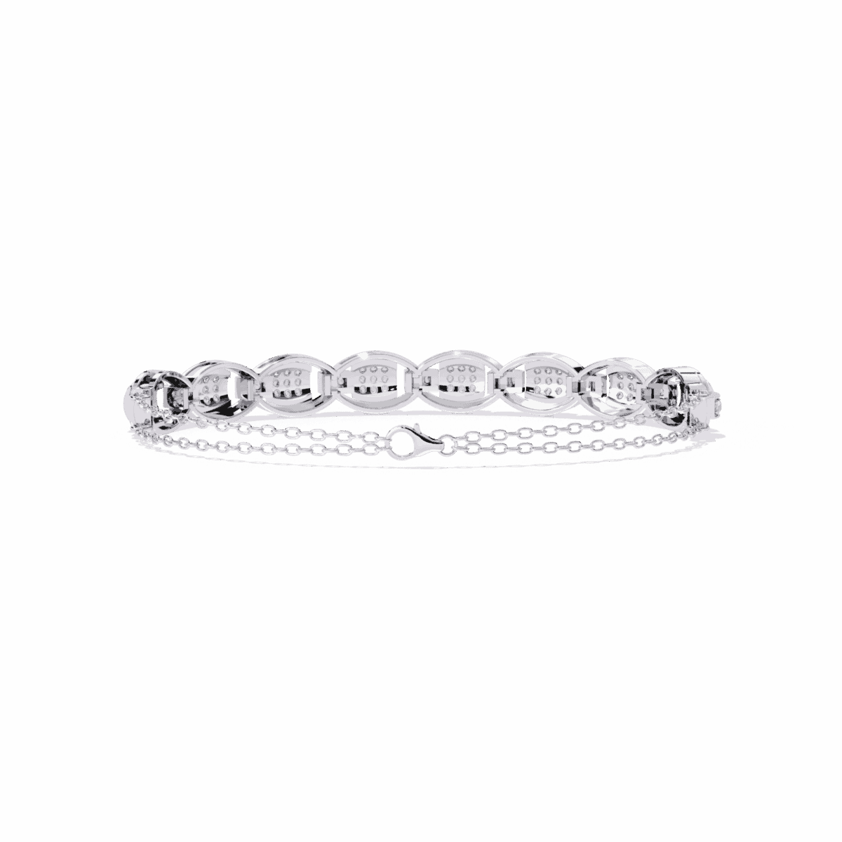 0.9 Carat Art Deco Line Diamond Bracelet  Image 5