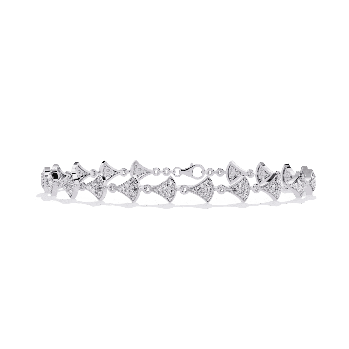 BR14055P11 1 Carat Trio Round Diamond Tennis Bracelet Image 1