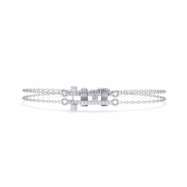 0.3 Carat Baguette Line Diamond Bracelet