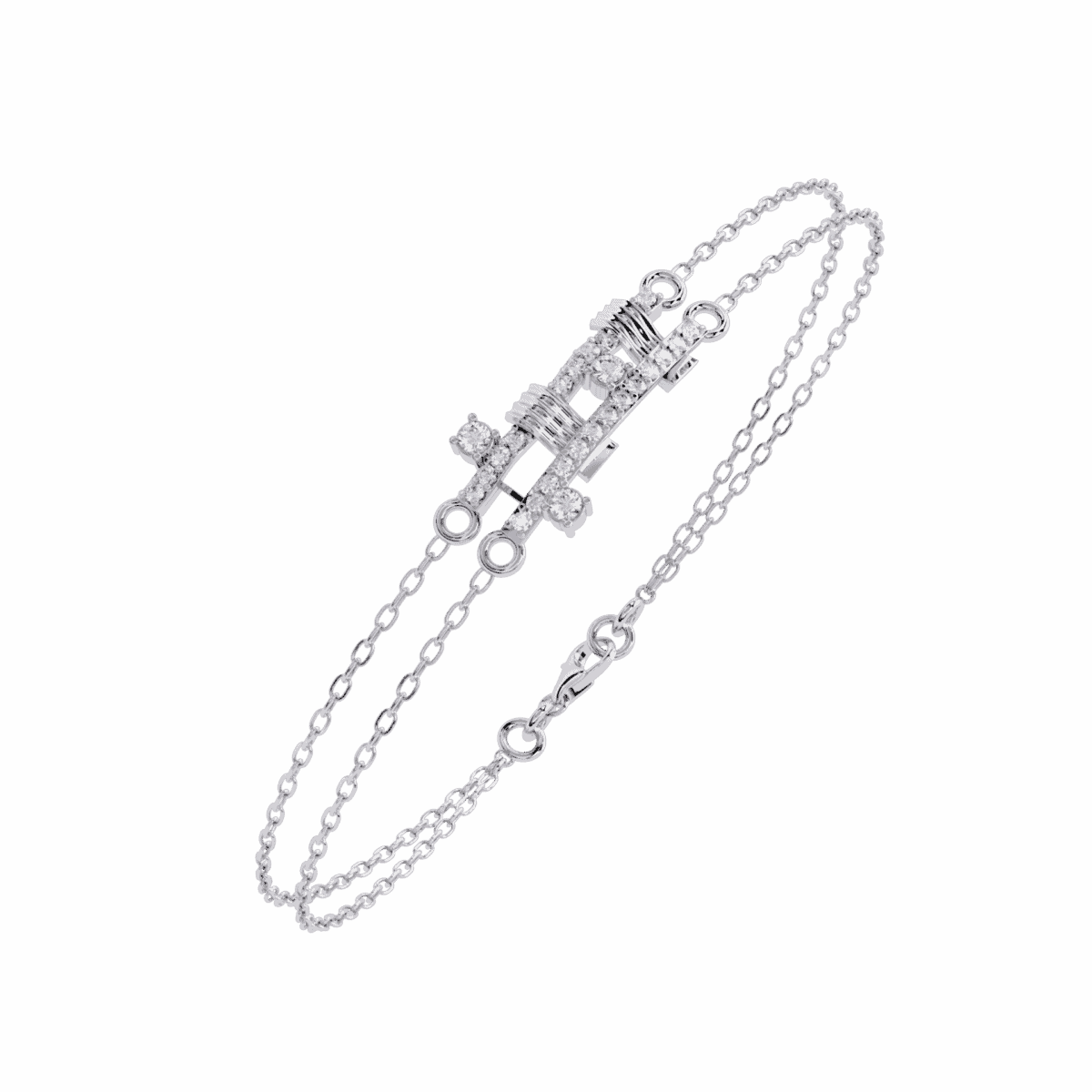 0.3 Carat Baguette Line Diamond Bracelet  Image 2