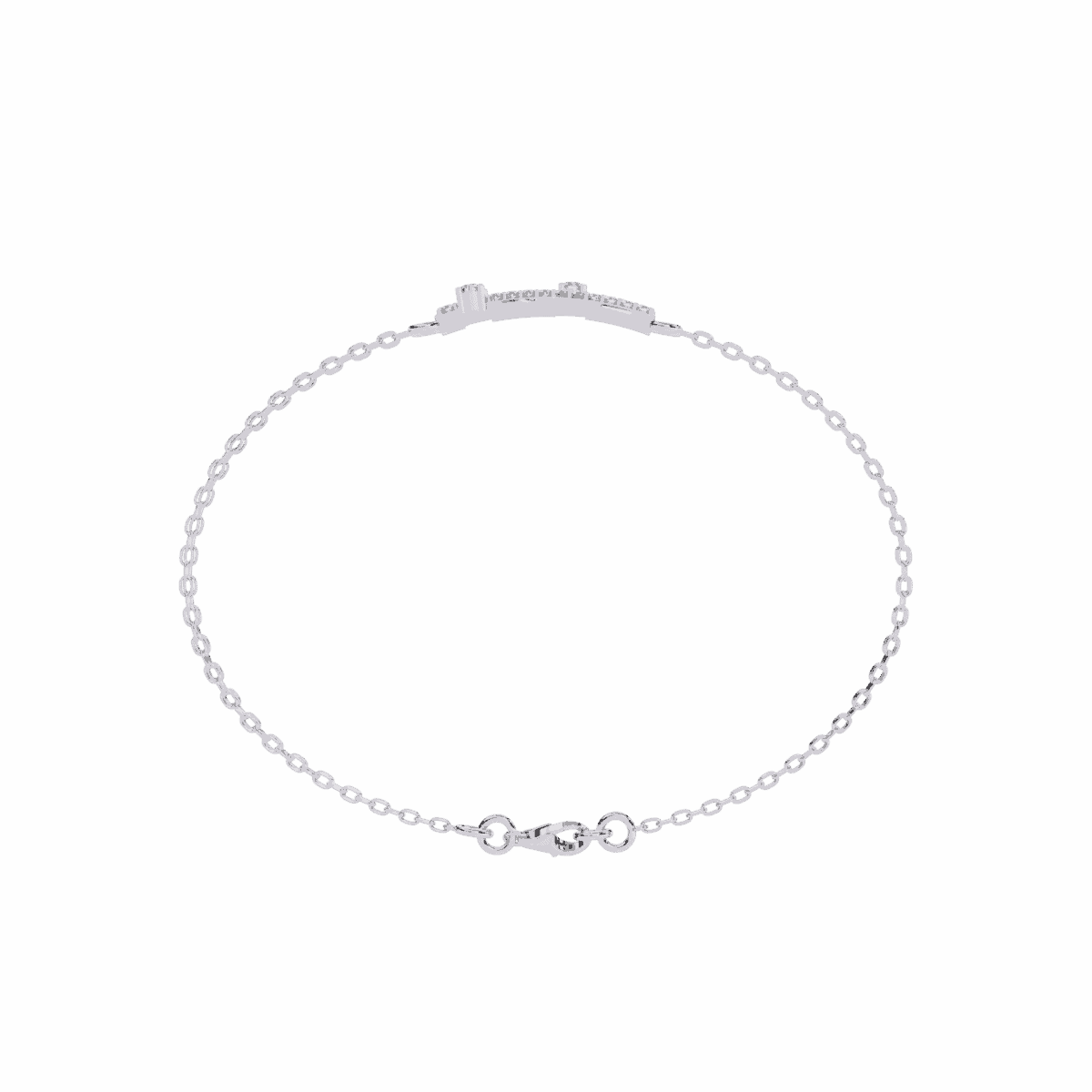 0.3 Carat Baguette Line Diamond Bracelet  Image 4