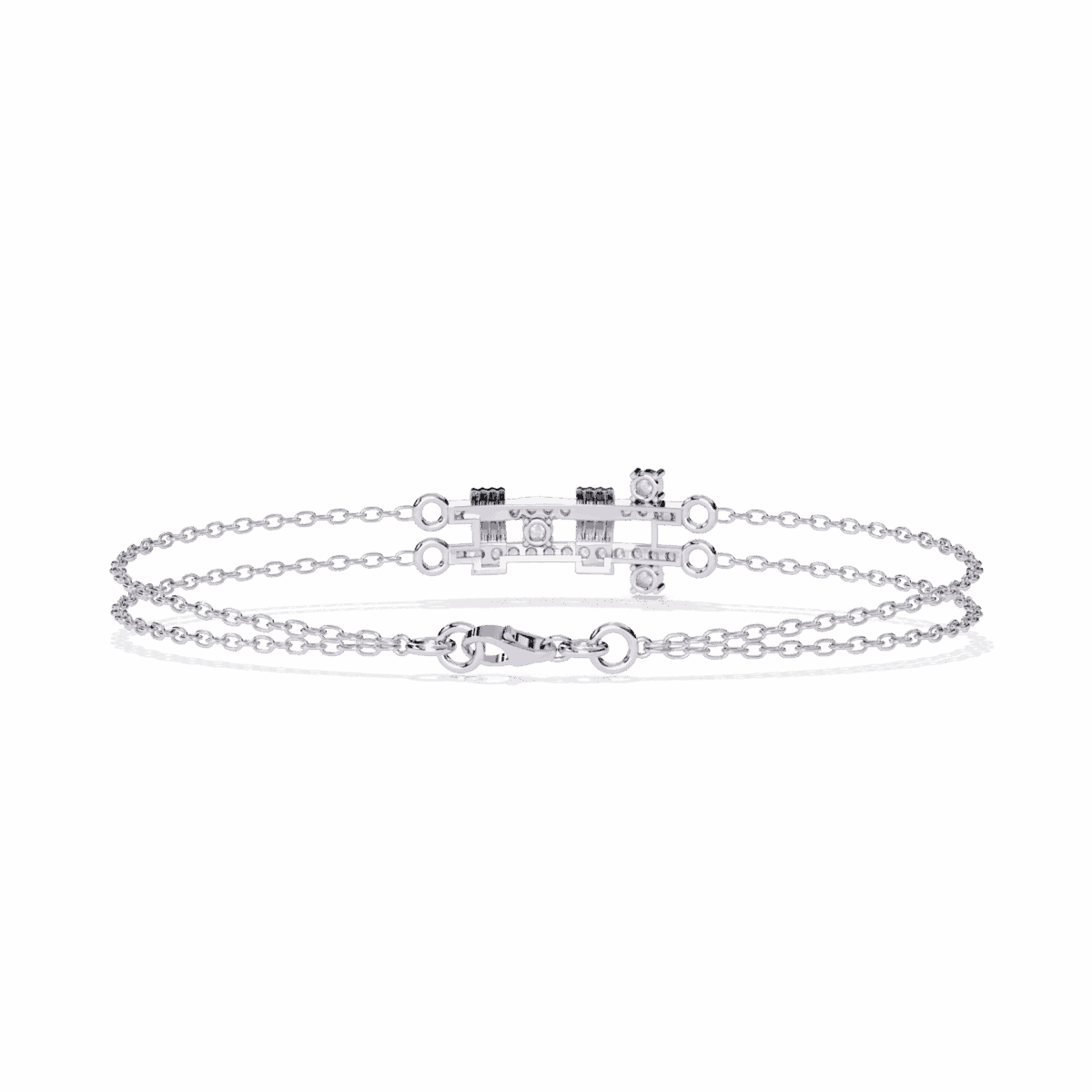 0.3 Carat Baguette Line Diamond Bracelet  Image 5