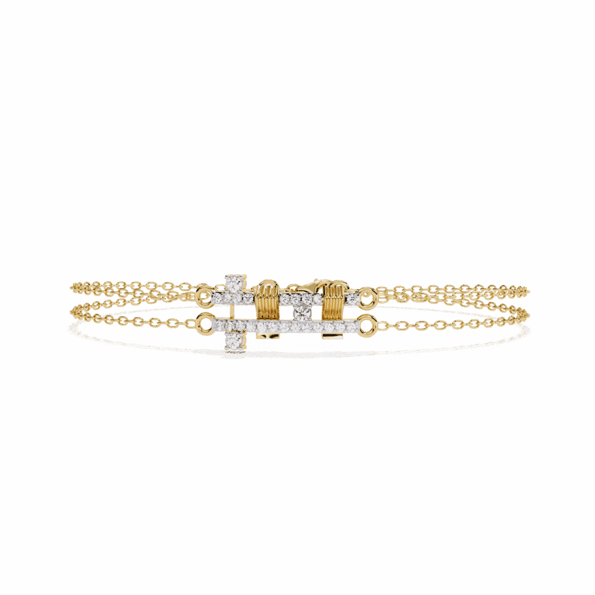 0.3 Carat Baguette Line Diamond Bracelet  Image 6