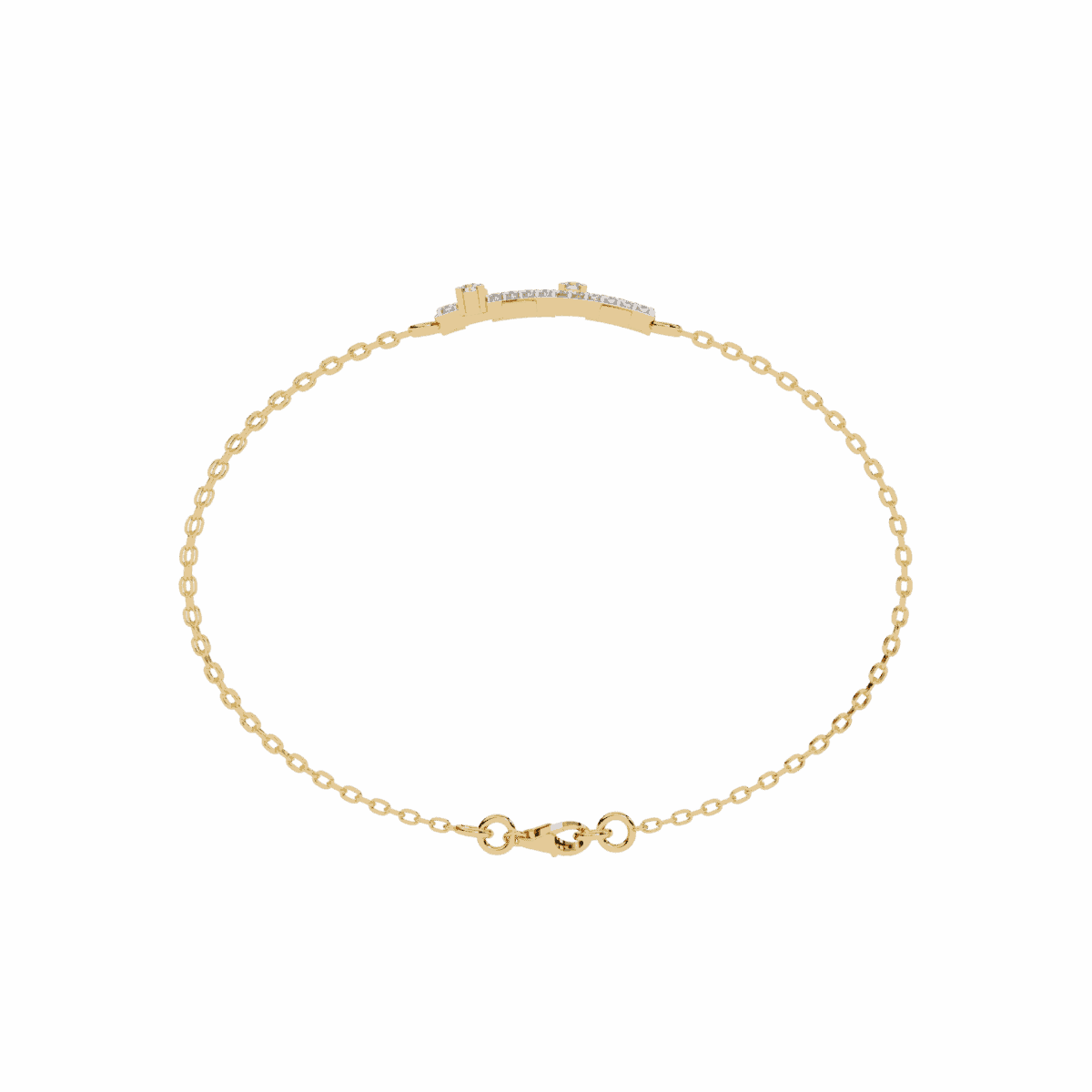 0.3 Carat Baguette Line Diamond Bracelet  Image 9