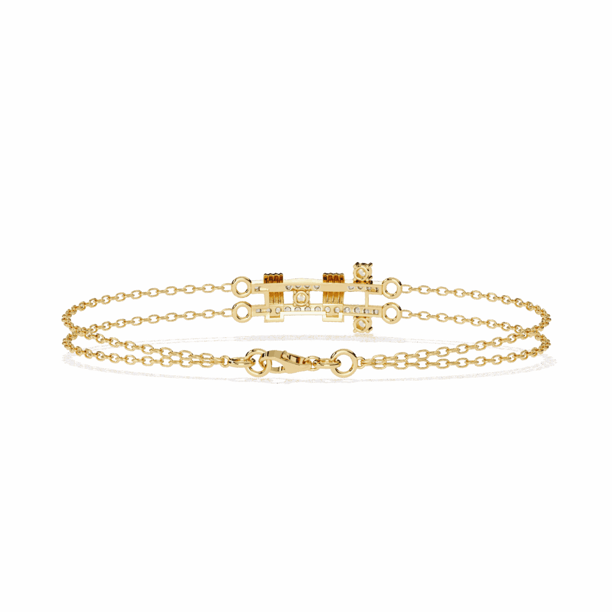 0.3 Carat Baguette Line Diamond Bracelet  Image 10