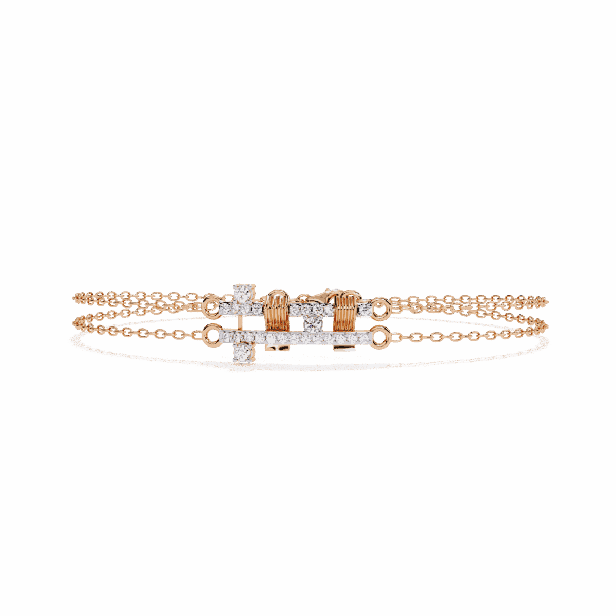 0.3 Carat Baguette Line Diamond Bracelet  Image 11