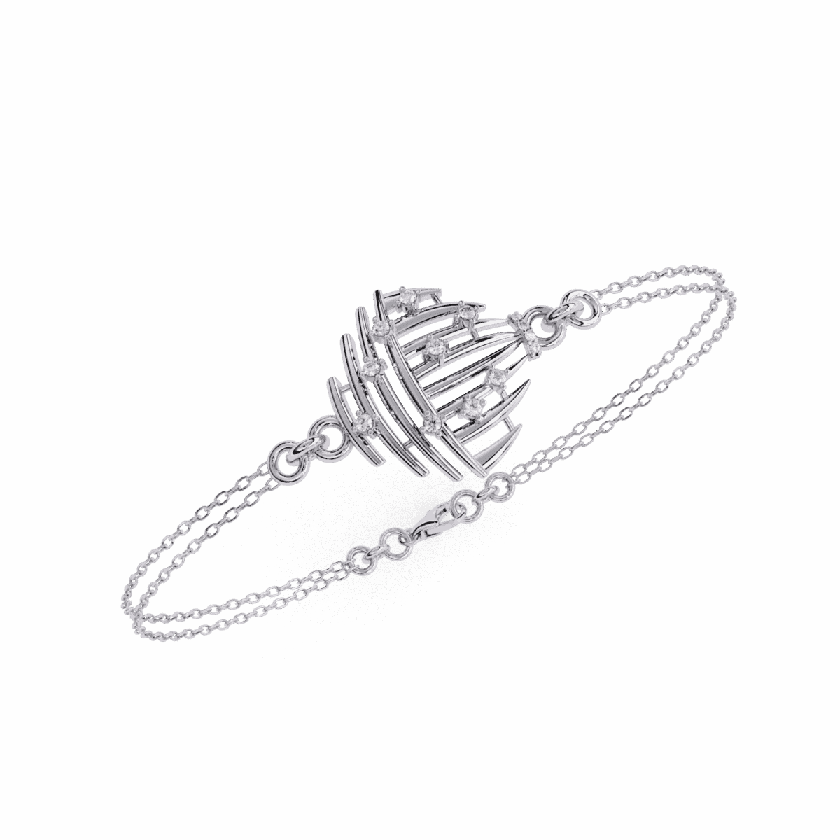 0.1 Carat Dome Cluster Diamond Bracelet  Image 2