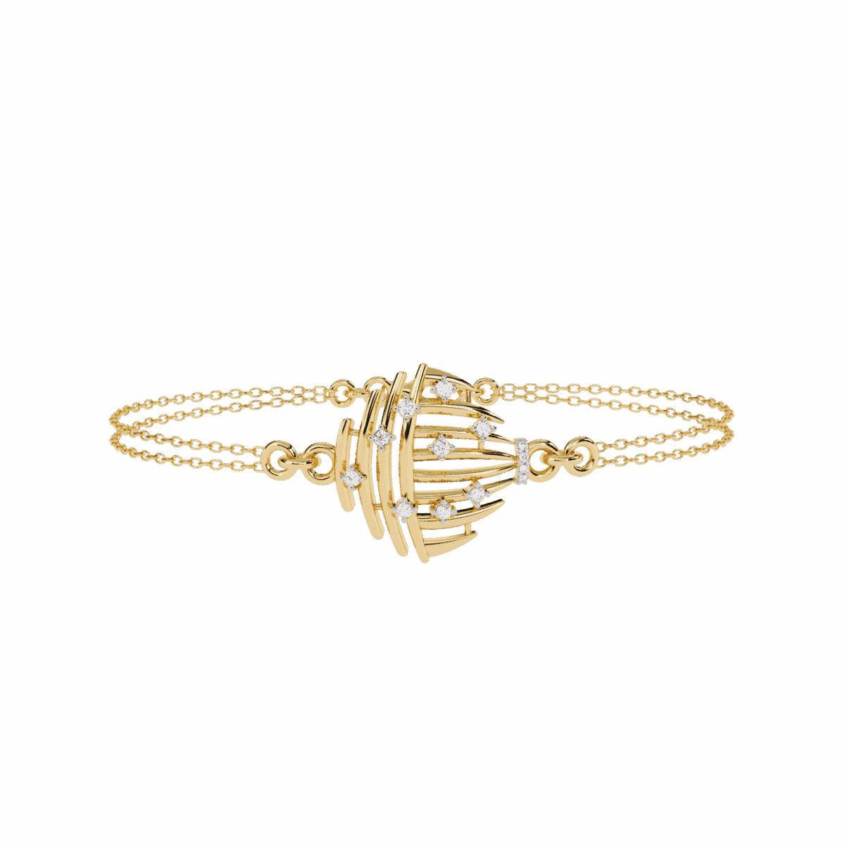 0.1 Carat Dome Cluster Diamond Bracelet  Image 6