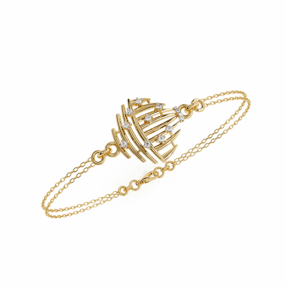 0.1 Carat Dome Cluster Diamond Bracelet  Image 7