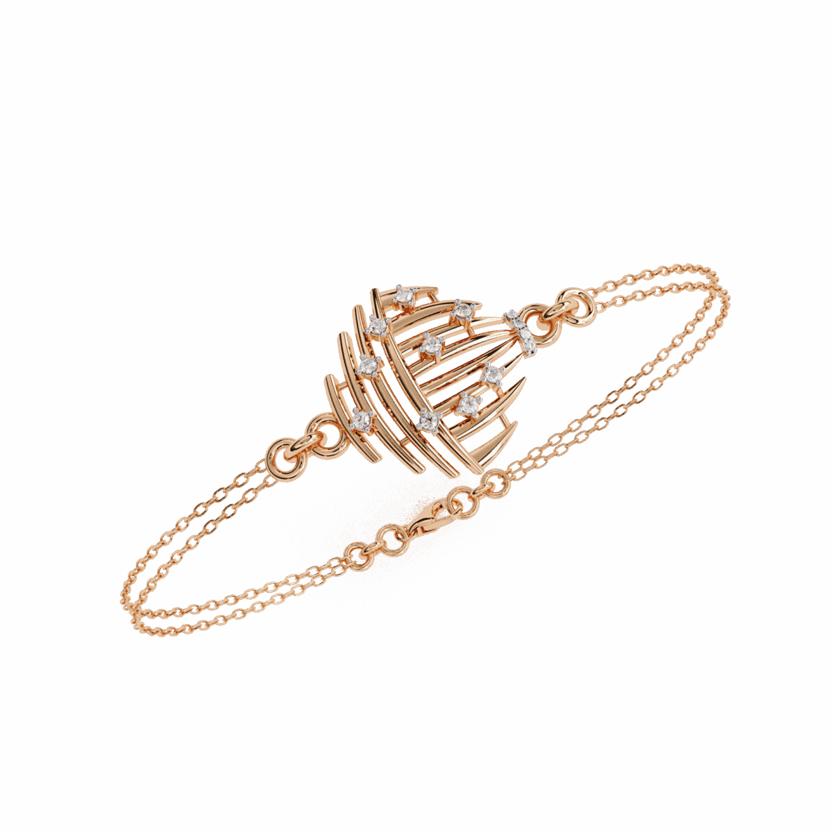 0.1 Carat Dome Cluster Diamond Bracelet  Image 12