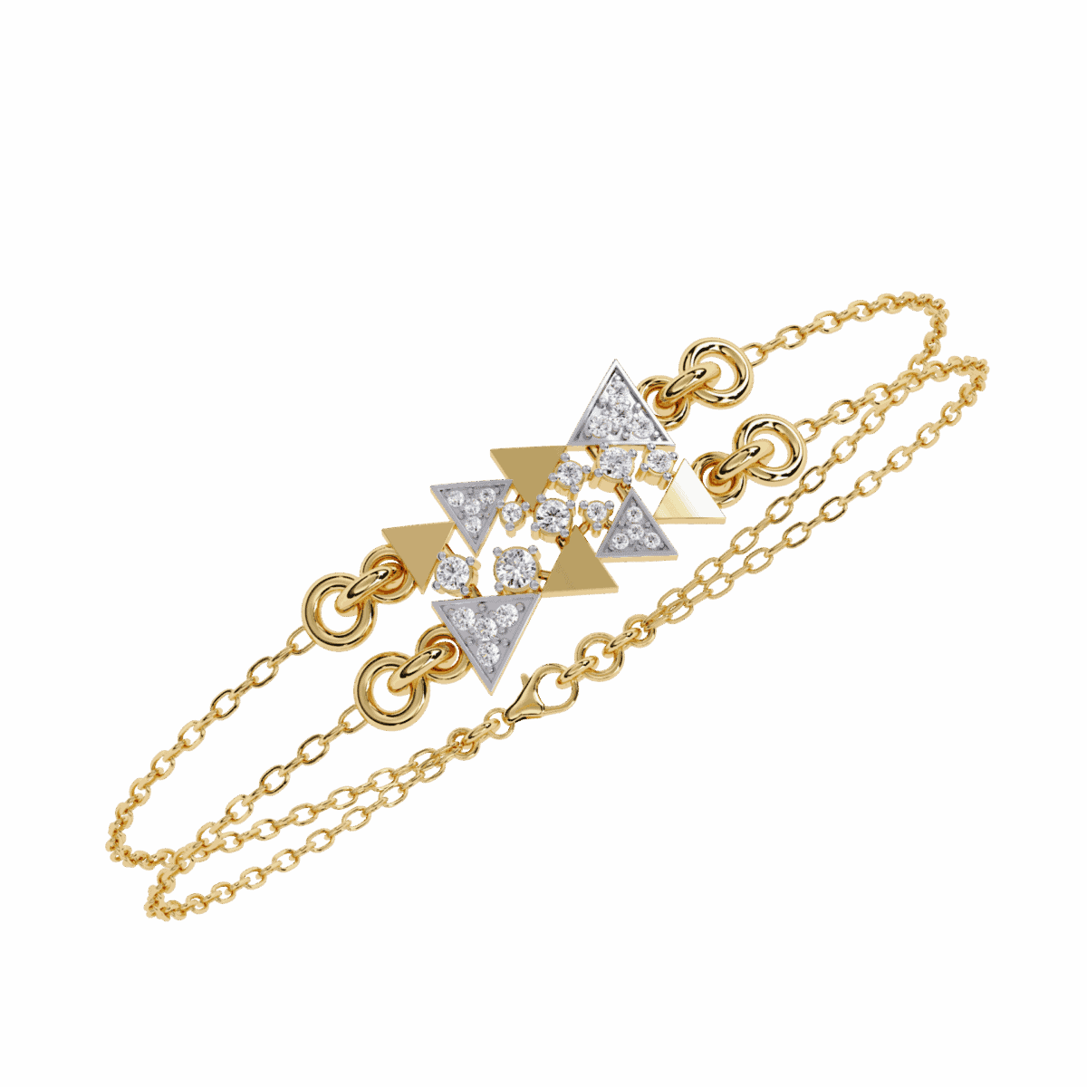 0.3 Carat Dual Chain Star Diamond Bracelet  Image 7