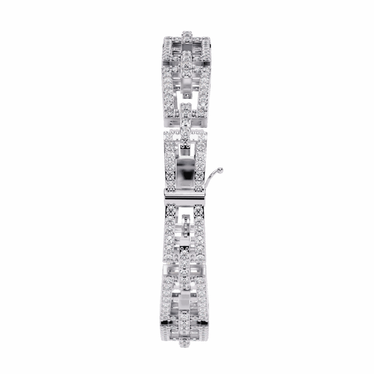 2.25 Carat Geometric Link Diamond Bracelet  Image 3