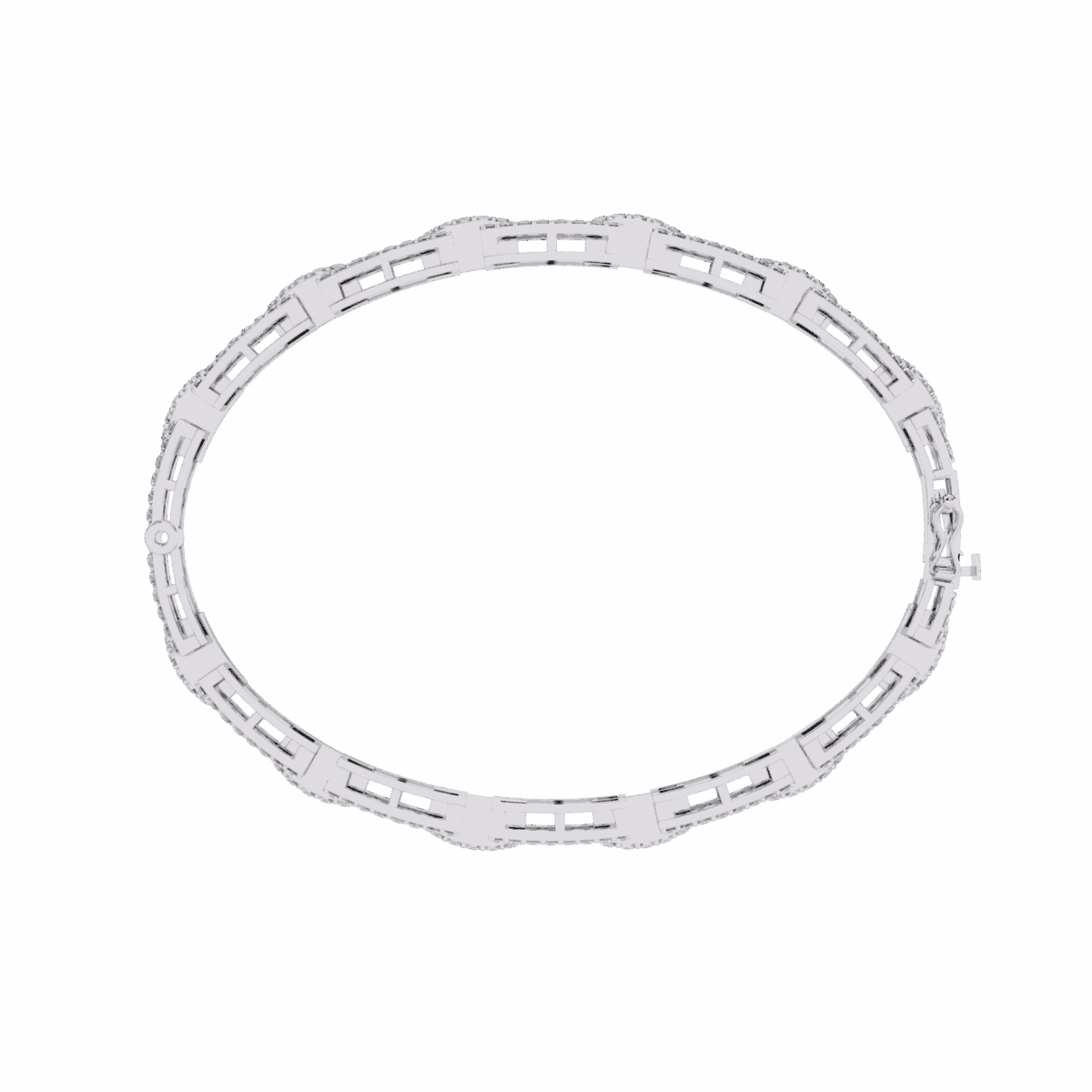 2.25 Carat Geometric Link Diamond Bracelet  Image 4