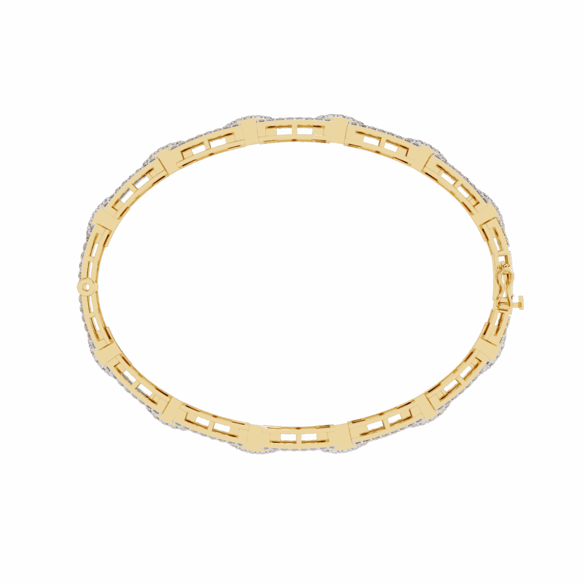 2.25 Carat Geometric Link Diamond Bracelet  Image 8