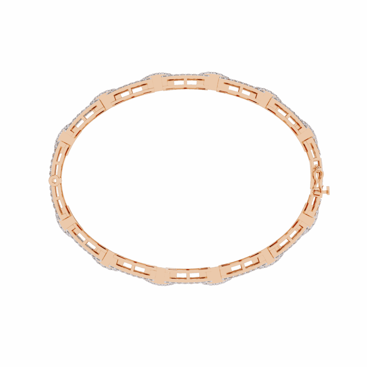 2.25 Carat Geometric Link Diamond Bracelet  Image 12