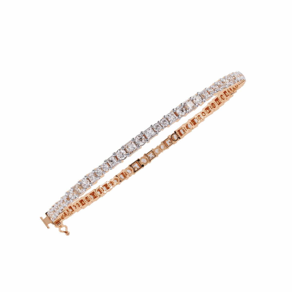 2 Carat Princess Cut Diamond Tennis Bracelet  Image 10