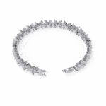 6.25 Carat Marquise & Round Floral Diamond Tennis Bracelet - Image 4