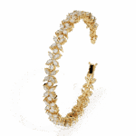 6.25 Carat Marquise & Round Floral Diamond Tennis Bracelet - Image 7