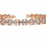 6.25 Carat Marquise & Round Floral Diamond Tennis Bracelet - Image 10