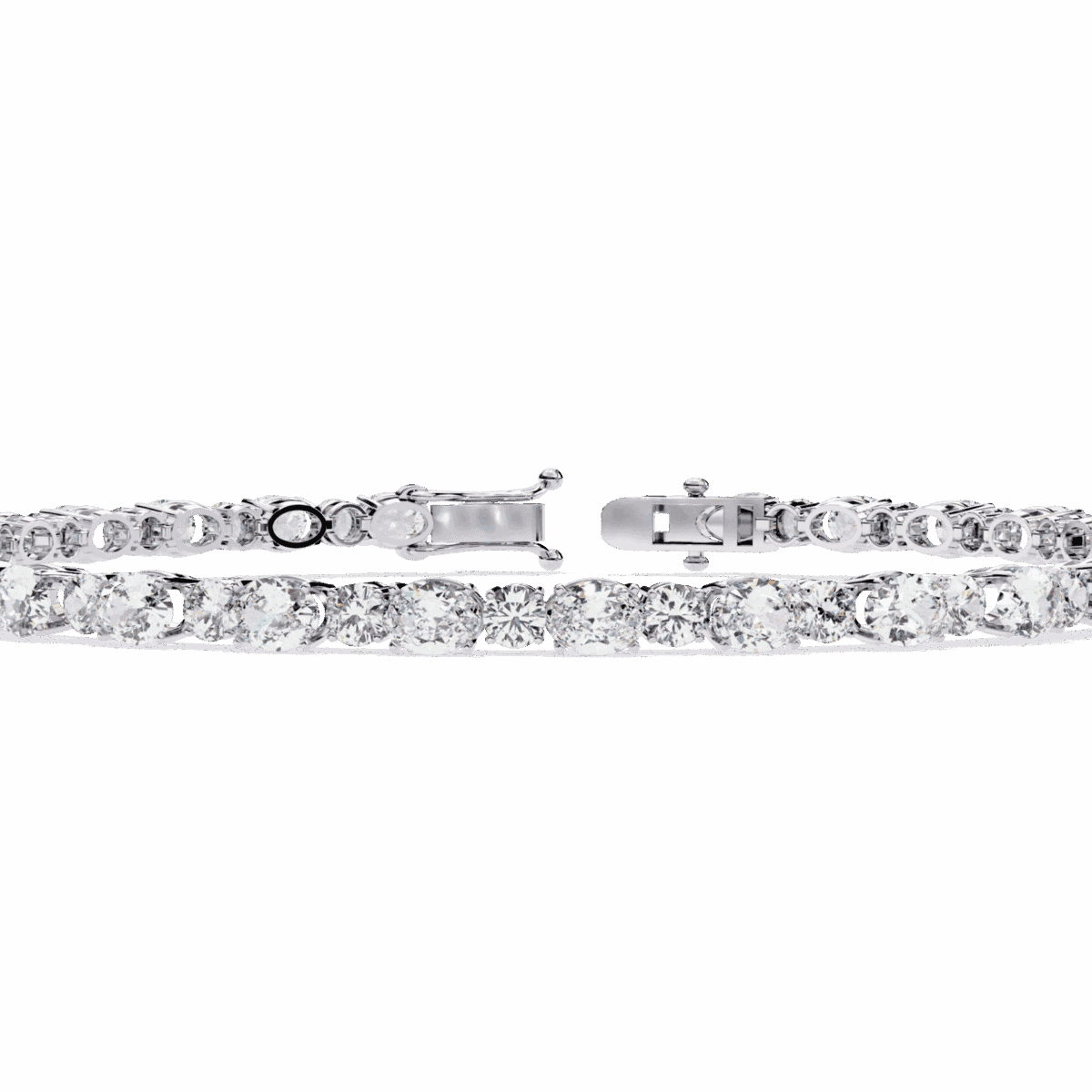 4.5 Carat Oval & Round Diamond Tennis Bracelet  Image 2