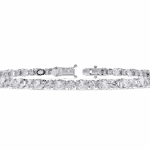 4.5 Carat Oval & Round Diamond Tennis Bracelet - Image 2