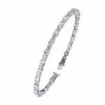 4.5 Carat Oval & Round Diamond Tennis Bracelet - Image 3