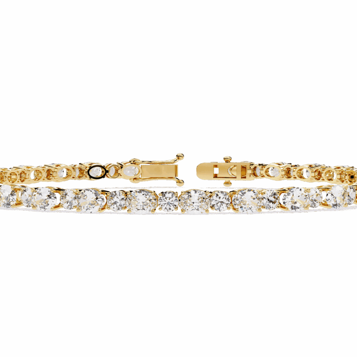 4.5 Carat Oval & Round Diamond Tennis Bracelet  Image 7
