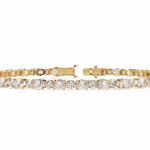 4.5 Carat Oval & Round Diamond Tennis Bracelet - Image 7