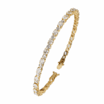 4.5 Carat Oval & Round Diamond Tennis Bracelet - Image 8