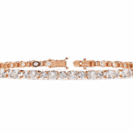 4.5 Carat Oval & Round Diamond Tennis Bracelet - Image 12