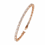 4.5 Carat Oval & Round Diamond Tennis Bracelet - Image 13