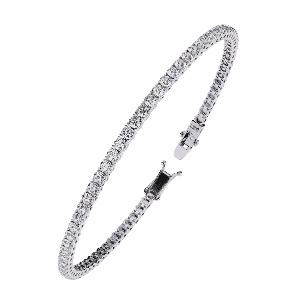 4 Carat Modern Round Diamond Tennis Bracelet  Image 3