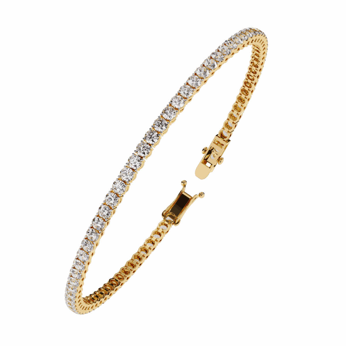 4 Carat Modern Round Diamond Tennis Bracelet  Image 8