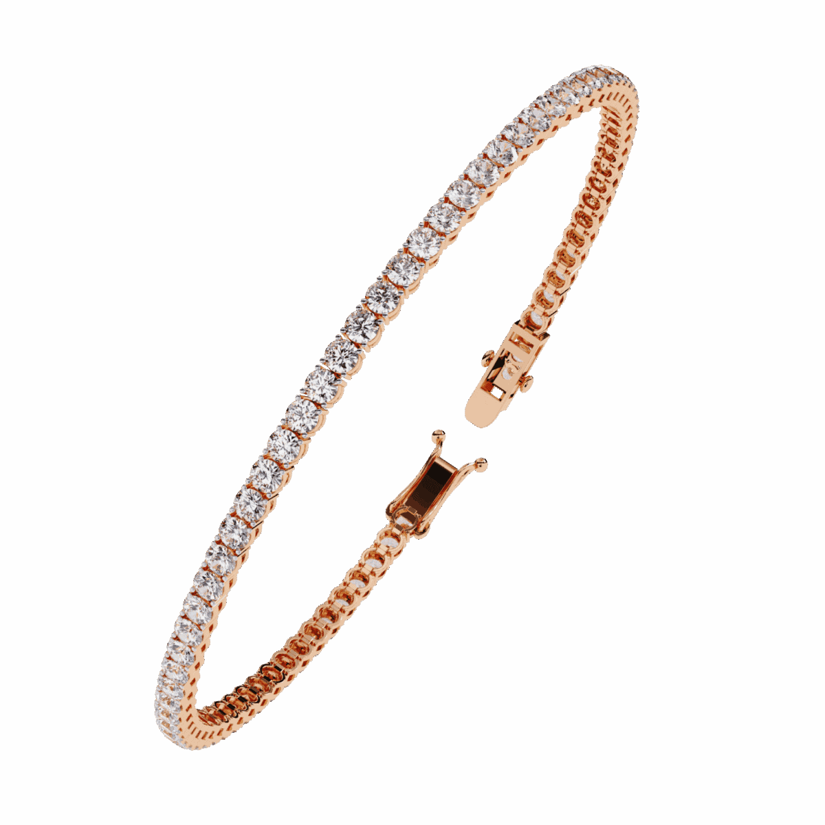 4 Carat Modern Round Diamond Tennis Bracelet  Image 13