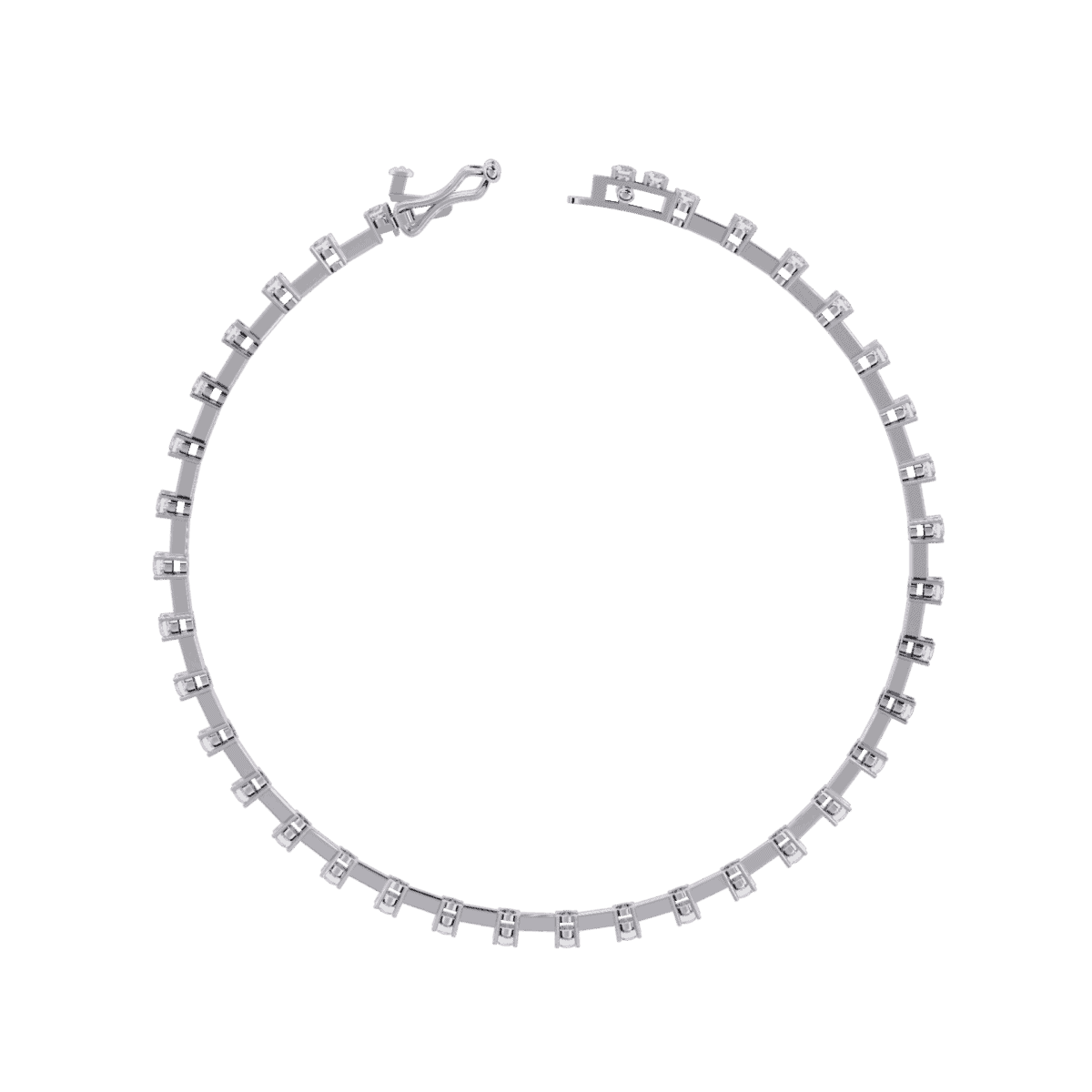1 Carat Light Line Diamond Tennis Bracelet  Image 4