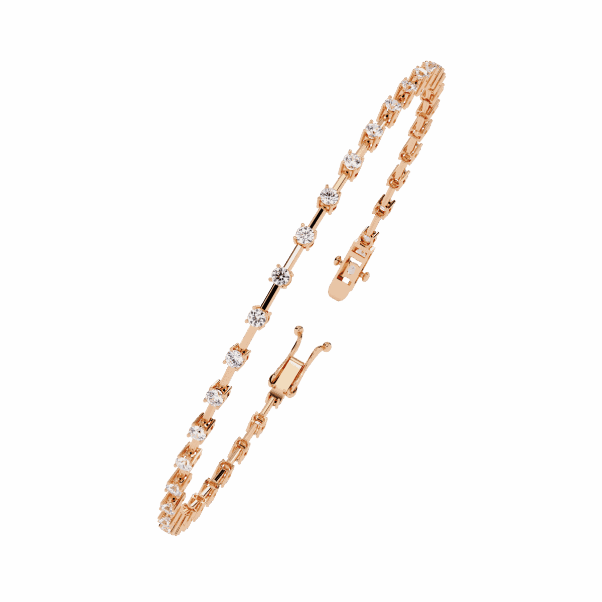 1 Carat Light Line Diamond Tennis Bracelet  Image 13