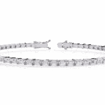 3.5 Carat Emerald Cut Diamond Tennis Bracelet - Image 2