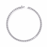 3.5 Carat Emerald Cut Diamond Tennis Bracelet - Image 4
