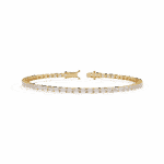 3.5 Carat Emerald Cut Diamond Tennis Bracelet - Image 6